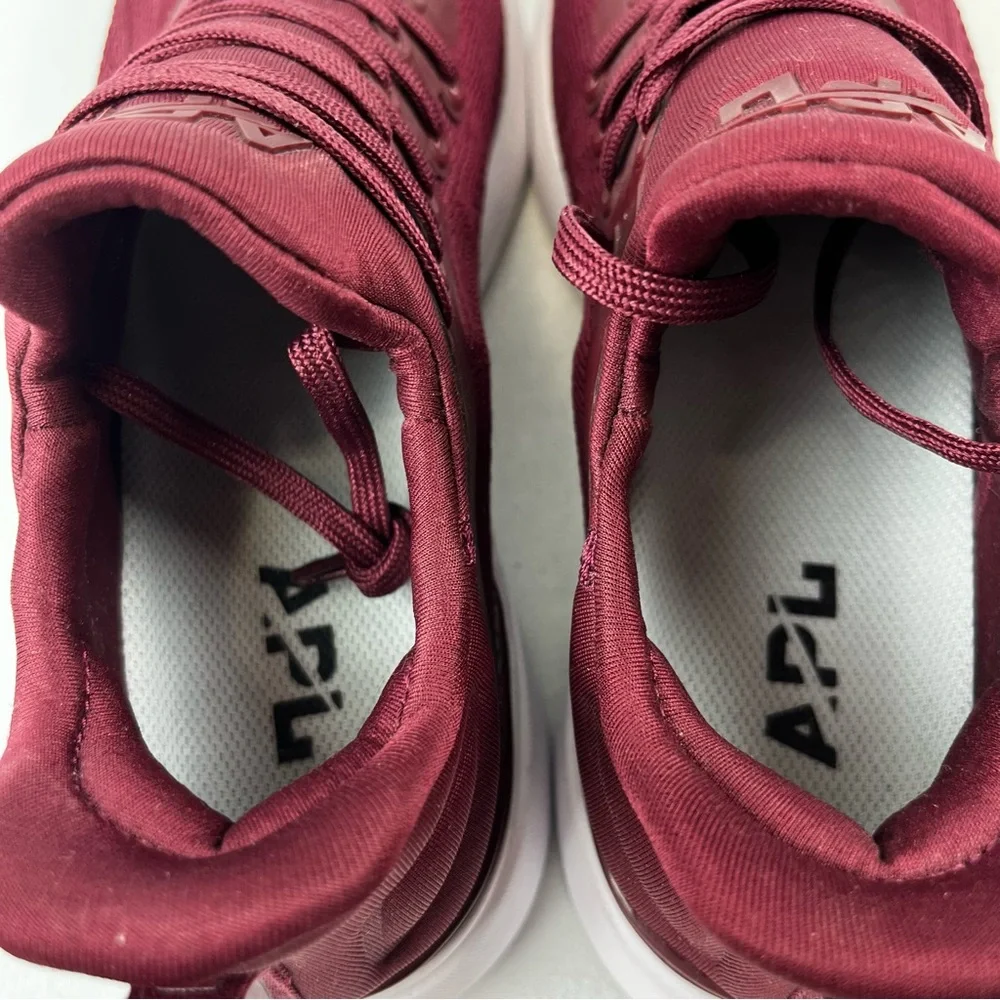 APL TechLoom Tracer Knit Low Top Shoe Burgundy Women 8.5 39 New Without Box